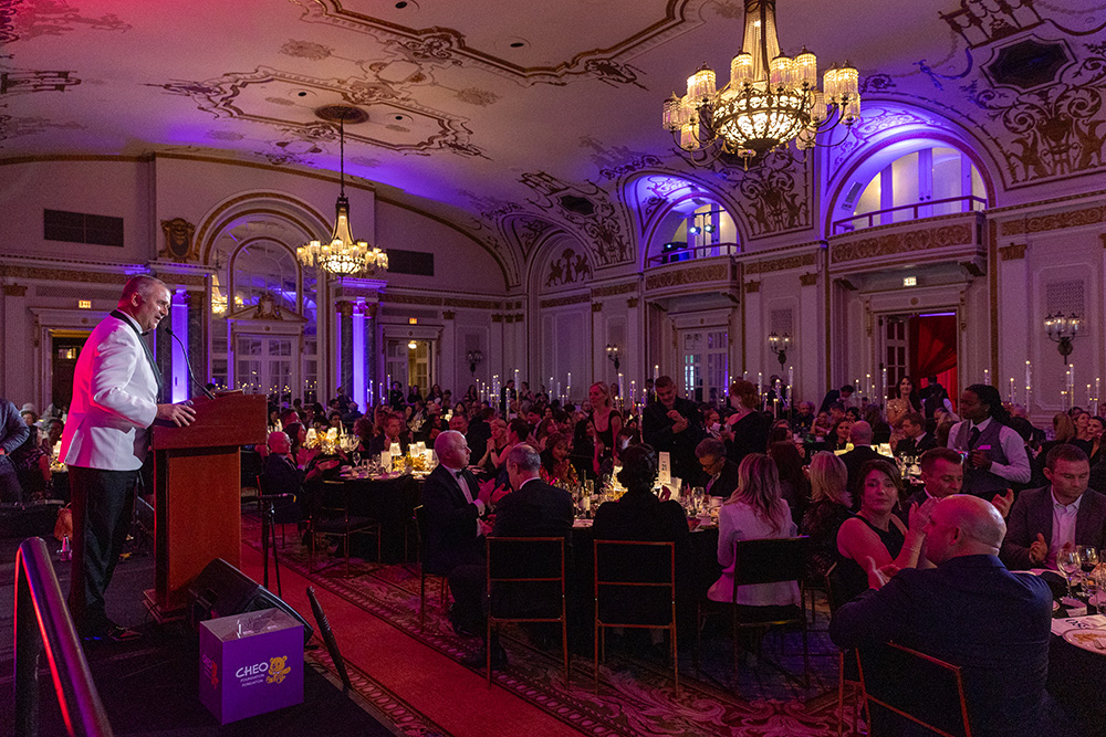 Steve Read, CEO, giving a speech to attendees