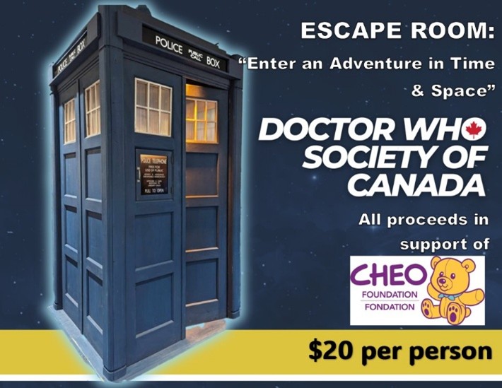 Doctor Who Society of Canada: Escape Room. $20 per pesron