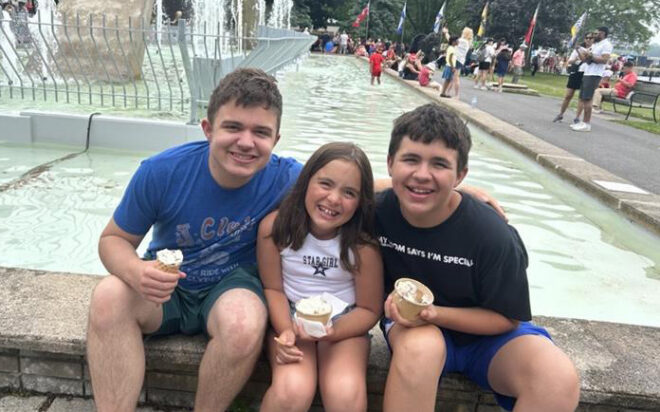Meighan and her brothers